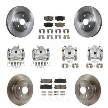 Front Rear Disc Brake Caliper Rotors Ceramic Pad Kit (10Pc) For Toyota Camry Lexus ES350 KC8-101182C