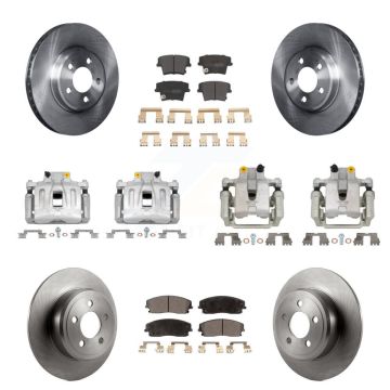 Front Rear Disc Brake Caliper Rotors Semi-Metallic Pad Kit (10Pc) For Chrysler 300 Dodge KC8-101182P