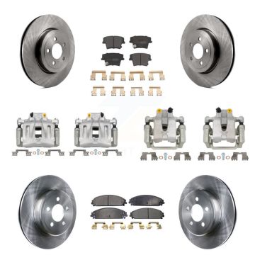 Front Rear Disc Brake Caliper Rotors And Semi-Metallic Pads Kit (10Pc) For Chrysler 300 KC8-101184P