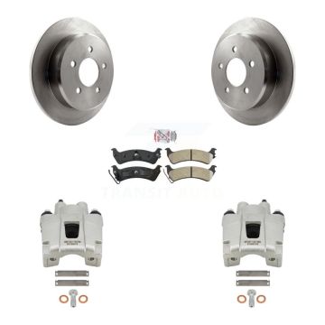 Rear Disc Brake Caliper Rotor Semi-Metallic Pad Kit For 2001 Ford Explorer From 01 02 KC8-101189N