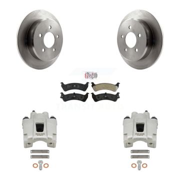 Rear Brake Caliper Rotors Semi-Metallic Pad Kit For 01 Mercury Mountaineer From 02 KC8-101190N