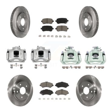Front Rear Brake Caliper Rotor Ceramic Pad Kit (10Pc) For Dodge Grand Caravan Chrysler & KC8-101191C