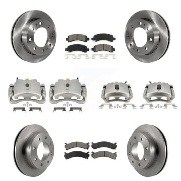 Front Rear Brake Caliper Rotor & Semi-Metallic Pad Kit (10Pc) For Chevrolet Express 2500 KC8-101191S