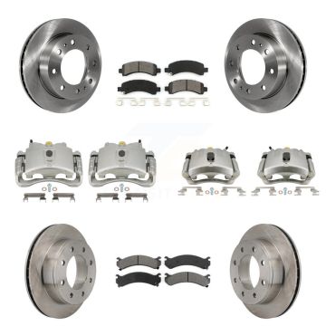 Front Rear Brake Caliper Rotor & Semi-Metallic Pad Kit (10Pc) For Chevrolet Express 2500 KC8-101194S