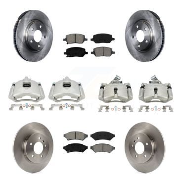 Front Rear Brake Caliper Rotor Semi-Metallic Pad Kit (10Pc) For Chevrolet Uplander Buick KC8-101197S