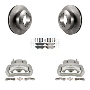Rear Brake Caliper Rotor And Semi-Metallic Pad Kit For Ford E-550 Super Duty F-450 F-550 KC8-101198N