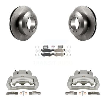 Rear Brake Caliper Rotor And Semi-Metallic Pad Kit For Ford E-550 Super Duty F-450 F-550 KC8-101199N