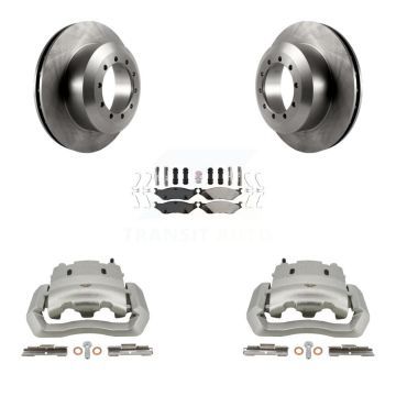 Rear Brake Caliper Rotor And Semi-Metallic Pad Kit For Ford E-550 Super Duty F-450 F-550 KC8-101200N