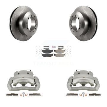 Rear Brake Caliper Rotor And Semi-Metallic Pad Kit For Ford E-550 Super Duty F-450 F-550 KC8-101201N
