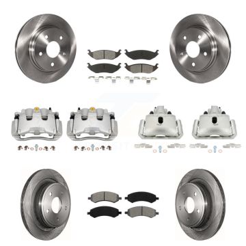 Front Rear Brake Caliper Rotor And Semi-Metallic Pad Kit (10Pc) For Chrysler Aspen Dodge KC8-101201S