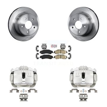 Rear Brake Caliper Rotor Ceramic Pad Kit For Chevrolet GMC Blazer S10 Jimmy Sonoma Isuzu KC8-101202N