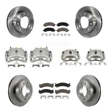 Front Rear Brake Caliper Rotor And Ceramic Pad Kit (10Pc) For Chevrolet Express 2500 GMC KC8-101203C