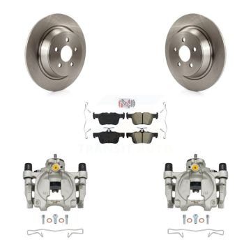 Rear Brake Caliper Rotors & Semi-Metallic Pad Kit For Ford Edge Lincoln MKX Nautilus MKZ KC8-101204N
