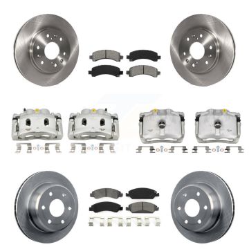 Front Rear Brake Caliper Rotor & Semi-Metallic Pad Kit (10Pc) For Chevrolet Express 1500 KC8-101205S