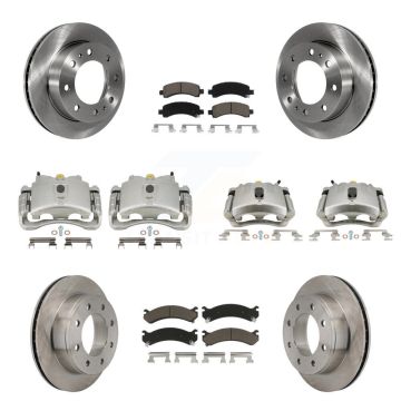 Front Rear Brake Caliper Rotor And Ceramic Pad Kit (10Pc) For Chevrolet Express 2500 GMC KC8-101206C