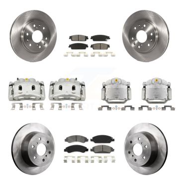 Front Rear Brake Caliper Rotors Semi-Metallic Pad Kit (10Pc) For Chevrolet GMC Sierra XL KC8-101206S