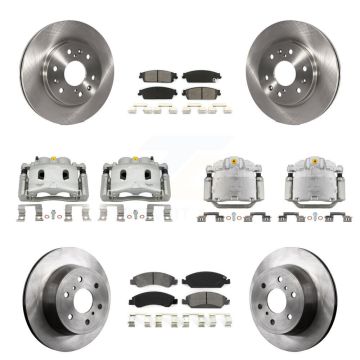 Front Rear Brake Caliper Rotor Semi-Metallic Pad Kit (10Pc) For Chevrolet Silverado 1500 KC8-101207S