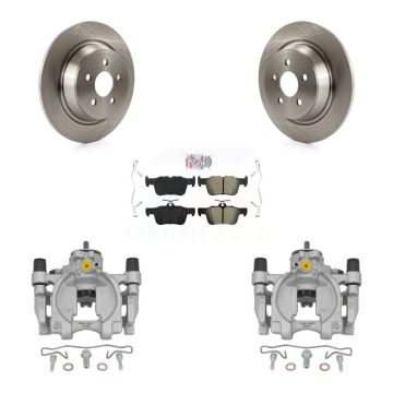 Rear Brake Caliper Rotor & Semi-Metallic Pad Kit For Ford Fusion Lincoln MKZ Continental KC8-101210N