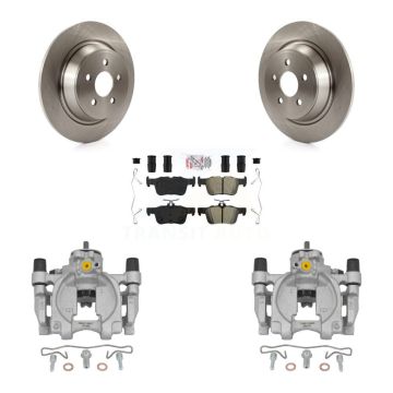 Rear Brake Caliper Rotor & Semi-Metallic Pad Kit For Ford Fusion Lincoln MKZ Continental KC8-101211N
