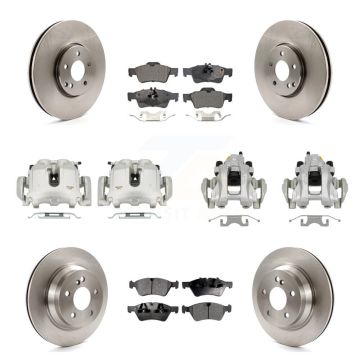 Front Rear Brake Caliper Rotor & Semi-Metallic Pad Kit (10Pc) For Mercedes-Benz E550 AWD KC8-101212P