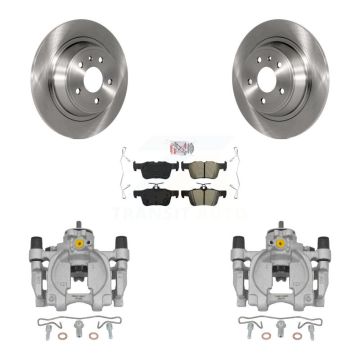 Rear Disc Brake Caliper Rotors And Semi-Metallic Pads Kit For Ford Fusion Lincoln MKZ KC8-101213N