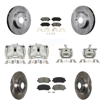 Front Rear Brake Caliper Rotor And Semi-Metallic Pad Kit (10Pc) For 2013-2015 Mazda CX-5 KC8-101213S