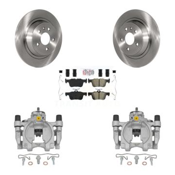 Rear Disc Brake Caliper Rotors And Semi-Metallic Pads Kit For Ford Fusion Lincoln MKZ KC8-101214N