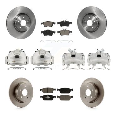 Front Rear Disc Brake Caliper Rotors And Ceramic Pads Kit (10Pc) For Ford Escape KC8-101215C