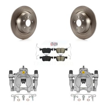 Rear Disc Brake Caliper Rotors And Semi-Metallic Pads Kit For Lincoln Continental KC8-101216N