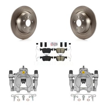 Rear Disc Brake Caliper Rotors And Semi-Metallic Pads Kit For Lincoln Continental KC8-101217N