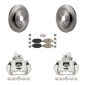 Rear Disc Brake Caliper Rotors And Ceramic Pads Kit For Ford Flex Lincoln MKS KC8-101219N