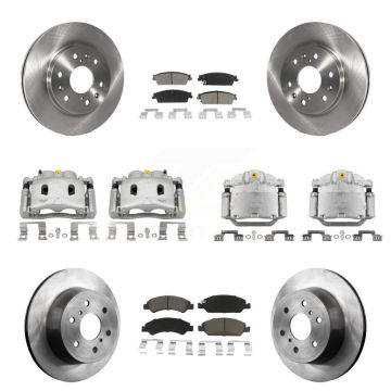 Front Rear Brake Caliper Rotor & Ceramic Pad Kit (10Pc) For Chevrolet Silverado 1500 GMC KC8-101221C