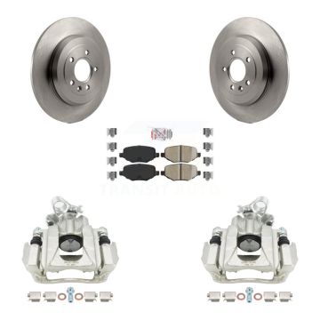 Rear Disc Brake Caliper Rotors Ceramic Pad Kit For Ford Explorer Flex Taurus Lincoln MKT KC8-101221N
