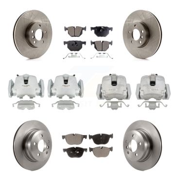 Front Rear Disc Brake Caliper Rotors And Semi-Metallic Pads Kit (10Pc) For BMW X5 X6 KC8-101223P