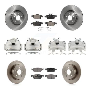 Front Rear Disc Brake Caliper Rotors And Semi-Metallic Pads Kit (10Pc) For Ford Escape KC8-101224P