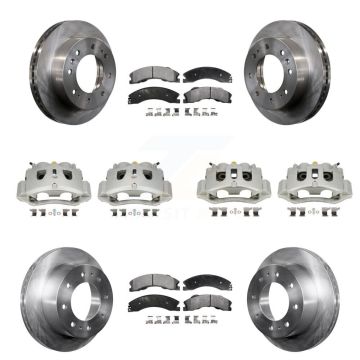 Front Rear Brake Caliper Rotor & Ceramic Pad Kit (10Pc) For GMC Chevrolet Sierra 2500 HD KC8-101225T