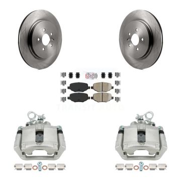 Rear Brake Caliper Rotors & Ceramic Pad Kit For Ford Explorer Police Interceptor Utility KC8-101226N