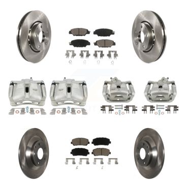 Front Rear Disc Brake Caliper Rotors And Ceramic Pads Kit (10Pc) For Mazda CX-5 KC8-101229C
