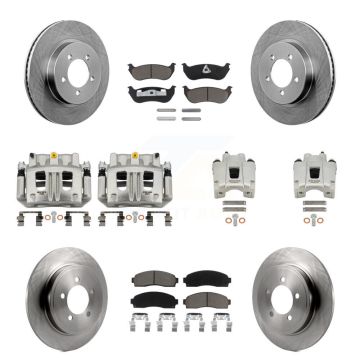 Front Rear Disc Brake Caliper Rotor And Ceramic Pad Kit (10Pc) For Ford Explorer Mercury KC8-101230C