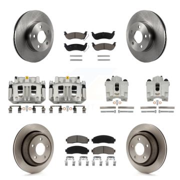 Front Rear Disc Brake Caliper Rotor Ceramic Pad Kit (10Pc) For 2010-2011 Ford Ranger 4WD KC8-101231C