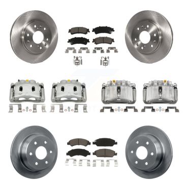 Front Rear Disc Brake Caliper Rotors And Ceramic Pads Kit (10Pc) For KC8-101233C