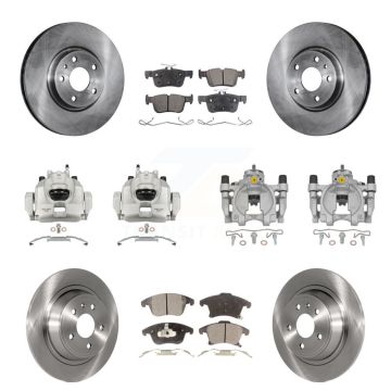 Front Rear Brake Caliper Rotors Semi-Metallic Pad Kit (10Pc) For Ford Fusion Lincoln MKZ KC8-101234P