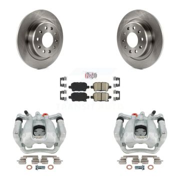 Rear Disc Brake Caliper Rotors And Ceramic Pads Kit For 2017-2019 Buick LaCrosse KC8-101235N