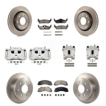 Front Rear Brake Caliper Rotor & Ceramic Pad Kit (10Pc) For Ford F-150 With 7 Lug Wheels KC8-101235T