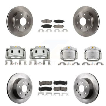 Front Rear Disc Brake Caliper Rotors Ceramic Pad Kit (10Pc) For Chevrolet Silverado 1500 KC8-101236C