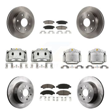 Front Rear Disc Brake Caliper Rotors And Ceramic Pads Kit (10Pc) For GMC Sierra 1500 KC8-101237C