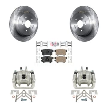 Rear Disc Brake Caliper Rotors And Ceramic Pads Kit For Honda CR-V Acura RDX KC8-101240N