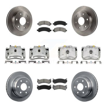 Front Rear Brake Caliper Rotor Semi-Metallic Pad Kit (10Pc) For Chevrolet Avalanche 1500 KC8-101240S
