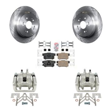 Rear Disc Brake Caliper Rotors And Ceramic Pads Kit For Honda CR-V Acura RDX KC8-101241N