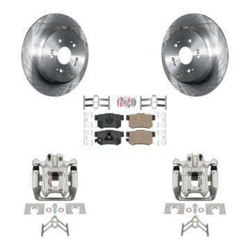 Rear Disc Brake Caliper Rotors And Ceramic Pads Kit For Honda CR-V Acura RDX KC8-101244N